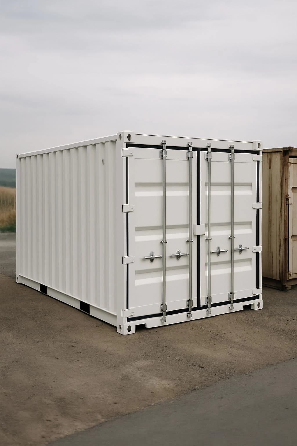 New and refurbished shipping containers for sale in the yard